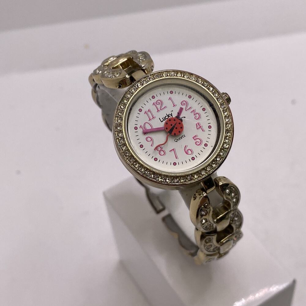 Custom Lucky Rhinestone Ladybug Watch New Battery - Picture 3 of 8